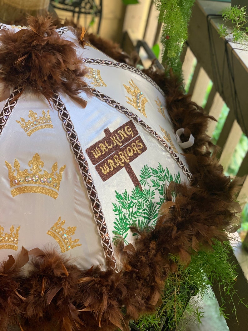 New Orleans Zulu second Line Umbrella W/ Matching 2nd Line Handkerchief Etsy