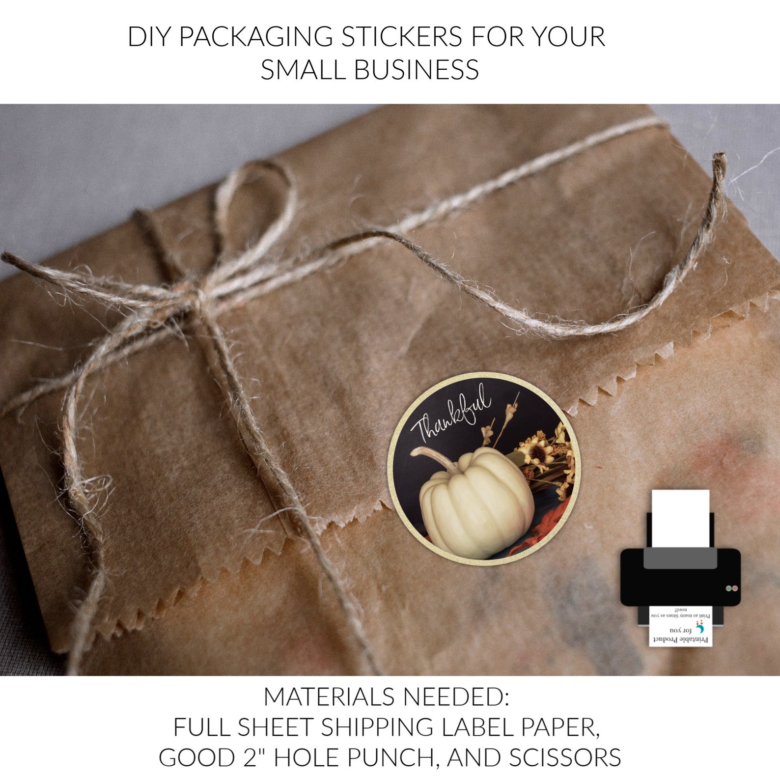 Printable Fall Circle Sticker Labels for Thanksgiving Holiday Cupcake ...