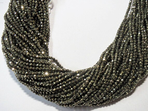 De Hierro Natural Pirita Piedras Preciosas Facetado Rondelle Cuentas 3mm 4mm 6mm 8mm 10mm 16/"