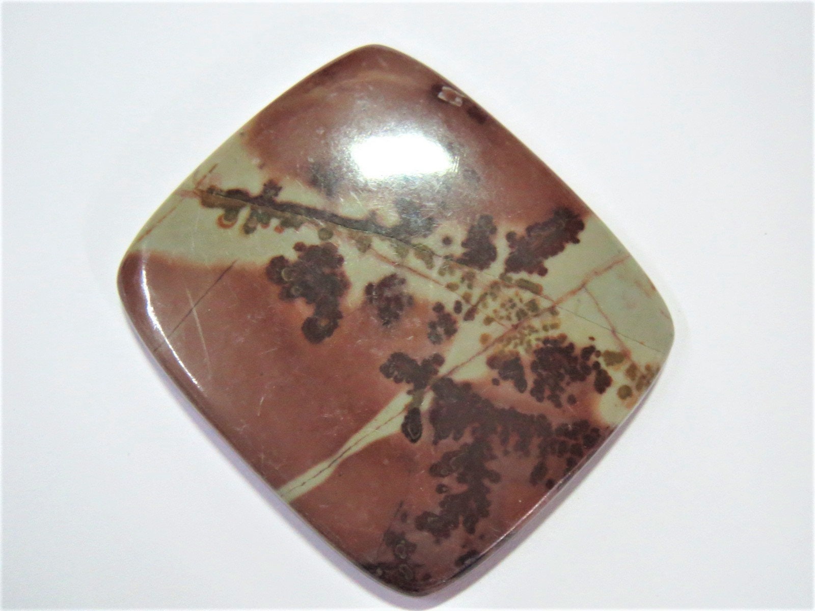 LARGE 45mm Scenic FLOWER Jasper Gemstone Cabochon Jaspar Stone Etsy