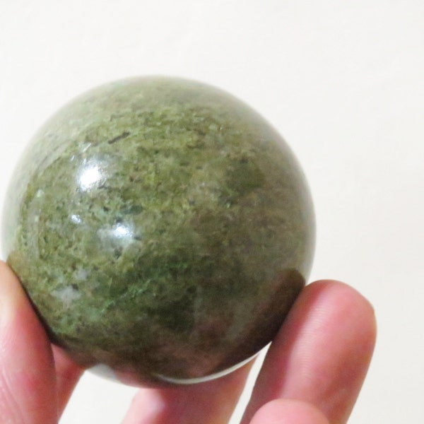 50mm LARGE Natural Vesuvianite Green Garnet RARE Gemstone Sphere Stone Balls Polished Chakra Mineral specimen Healing Reiki Metaphysical gem