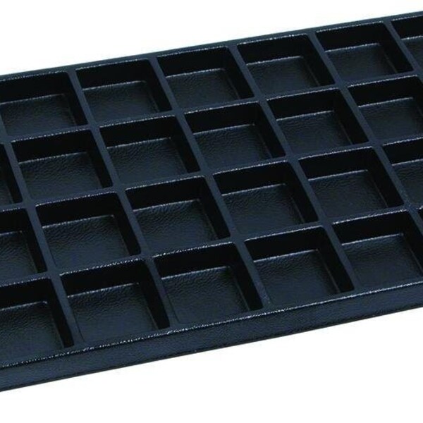 Black 36 Compartment Flocked Tray Jewelry Insert Liner