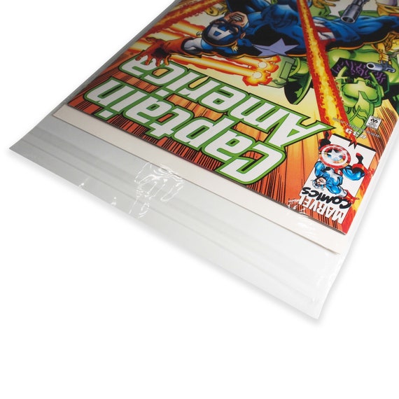 N'icepackaging 100 Qty Protective Comic Book Sleeves Super Clear OPP 7.2 X  10 Reinforced Knurling Edges -  Denmark