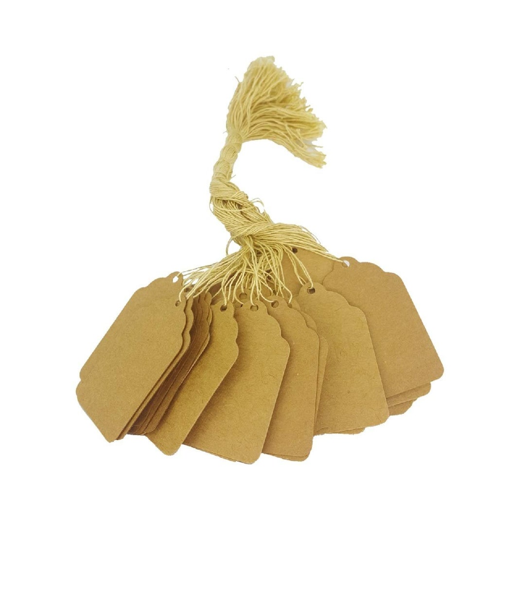 100 Pcs of Paper String Tags, Price Tags, Elegant String Tags Perfect for Gifts, Promotions