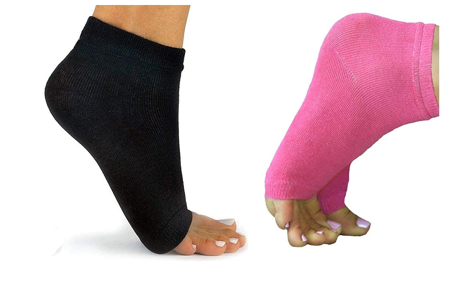 Super Comfortable Toeless Socks-2 Pairs Perfect Yoga Socks, Dance Socks,  Exercise Socks, Pedicure Socks, and More 