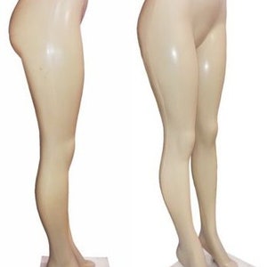 Clear-Invisible Female Half-leg Mannequin Torso with Shoulder Caps