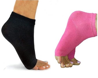 Super comfortable Toeless Socks-2 Pairs - Perfect Yoga socks, dance socks, exercise socks, pedicure socks, and more