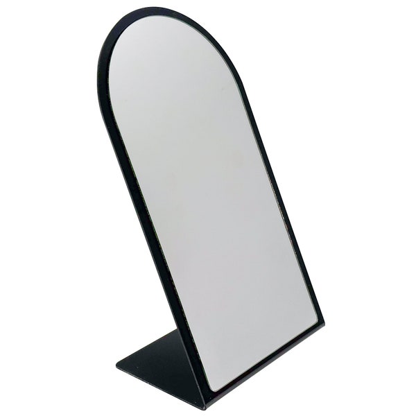 N’icePackaging – Springline Arch Mirror – 13” High – Jet-Black Acrylic Frame - for Home/Business/Sales/Display/Table-Top Mounting
