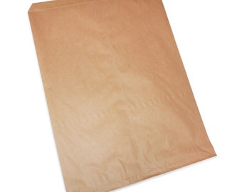 N'icePackaging - 200 Qty 8.5" x 11" Kraft Flat Paper Bags Good for Candy, Cookies, Small Gift, Crafts, Party Favors