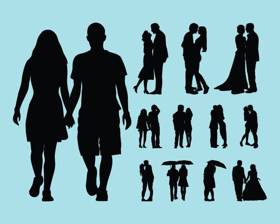 Download SVG DXF PNG Cut Files Silhouette Couple Cutting File | Etsy