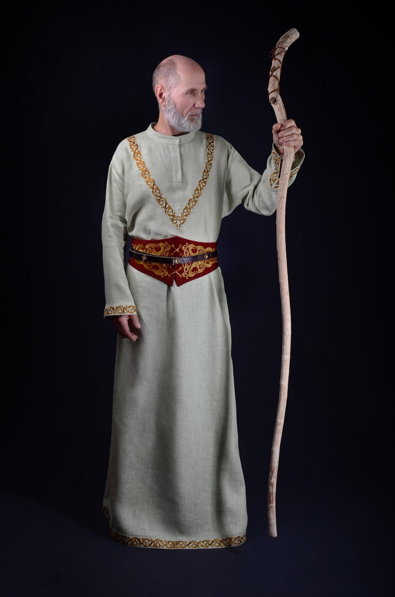 Fantasy druid costume Medieval viking tunic Robe of the wizard | Etsy