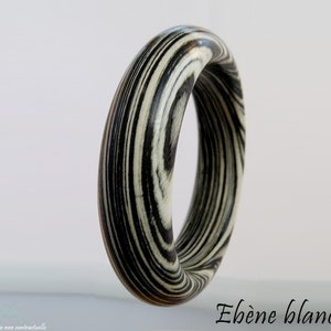 White ebony wood bracelet