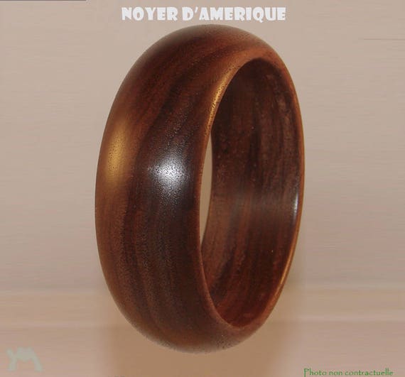 Wooden bracelet made from American Walnut Olive and Redwood bentwood bracelet