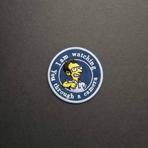 Arty Ziff. Simpsons geïnspireerde patch. Simpsons strijken op patch. Naai op patch. Simpsons patch