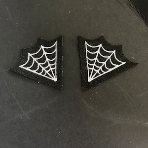 Cobweb  patches. Comes as a pair.  Tattoo style, Rockabilly, Punk patches.Embroidered patch. Vintage custom. Goth