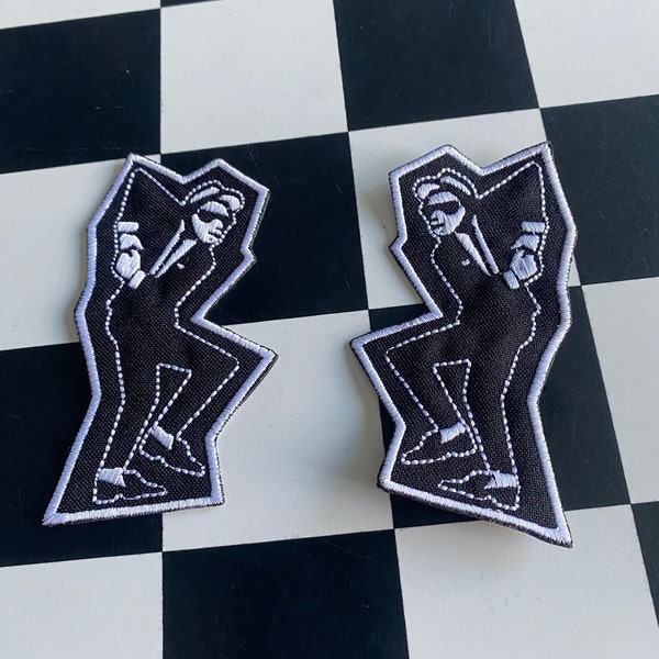 Ska guys. 2 tone patch set. 2 ska patches. Embroidered patch