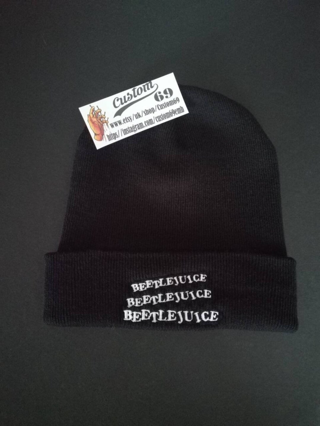 Beetle Juice Beanie Embroidered Ireland