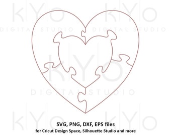 puzzle piece heart etsy