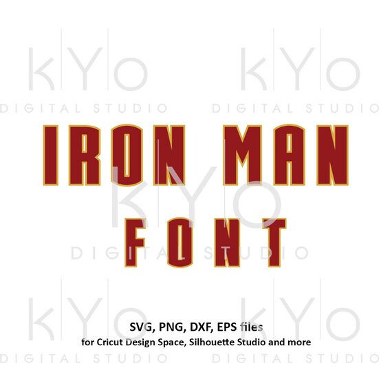 Iron Man Font Svg Files Iron Man Monogram Letters Svg Files Etsy