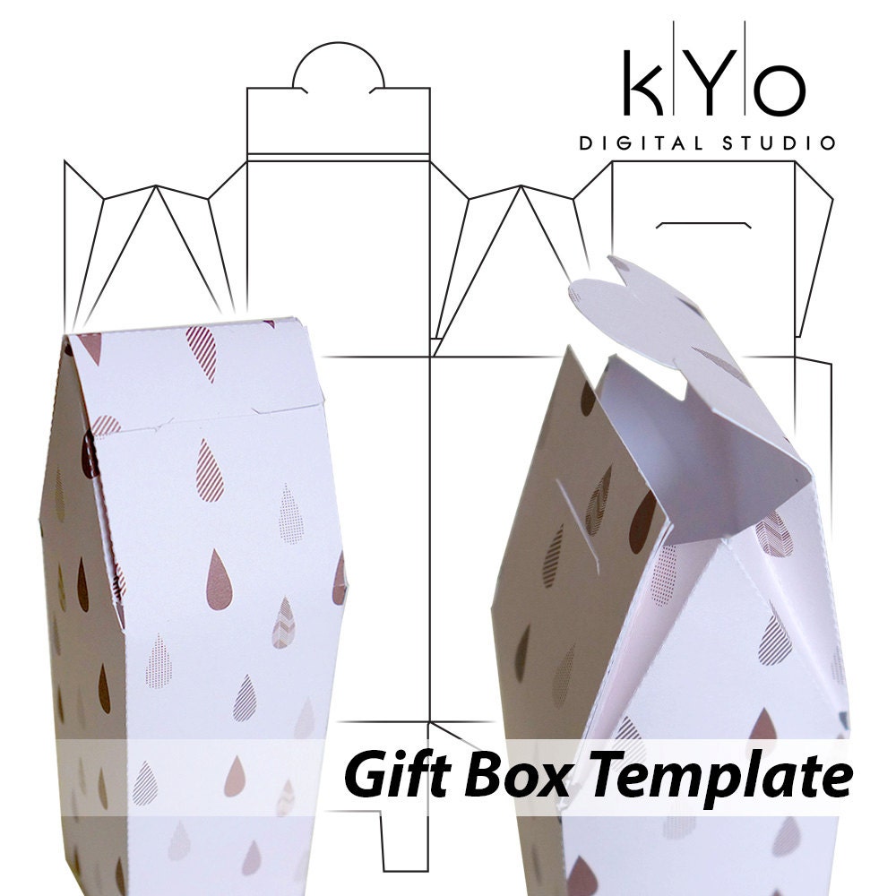 Gift Box Template in SVG DXF EPS pdf file format Packaging