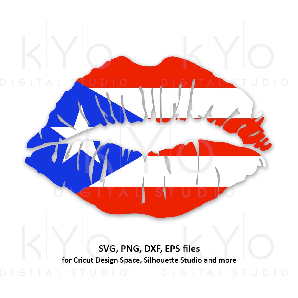 Download Puerto Rico Girl Lips svg Caribbean Country Flag Clipart ...