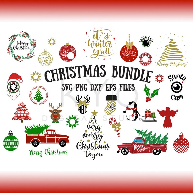 Download Christmas Svg Bundle 150 Designs Christmas Tree Wreath Red Etsy Yellowimages Mockups