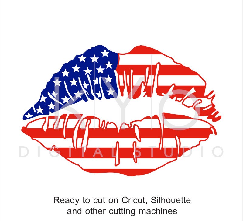 Download 4th of July svg American Girl Lips svg Independence Day US ...