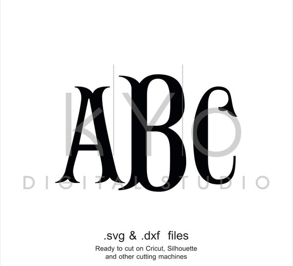 Download Fishtail Monogram font svg png cut files Fishtail alphabet ...