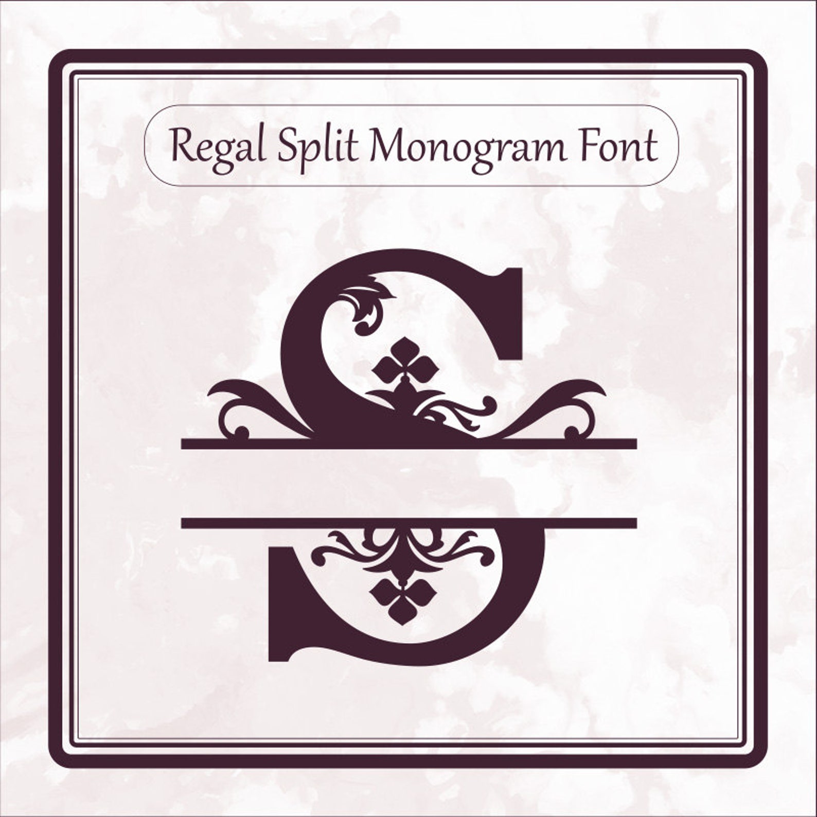 Download Free Svg Monogram Split Maker File For Cricut