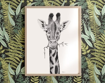 Giraffe Portrait - Print