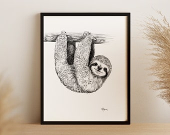 The Smilling Sloth - Print