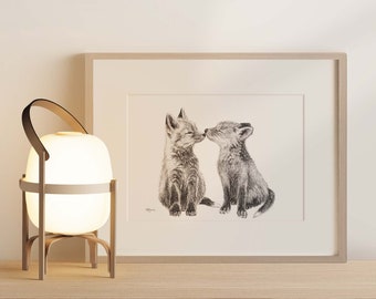 Baby Foxes - Print