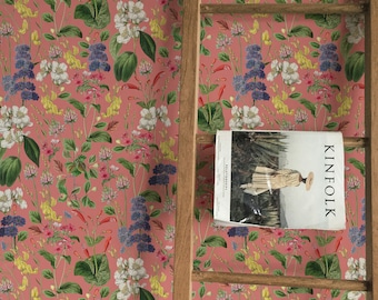 Papier peint fleurs des champs aquarelles : papier peint botanique rétro