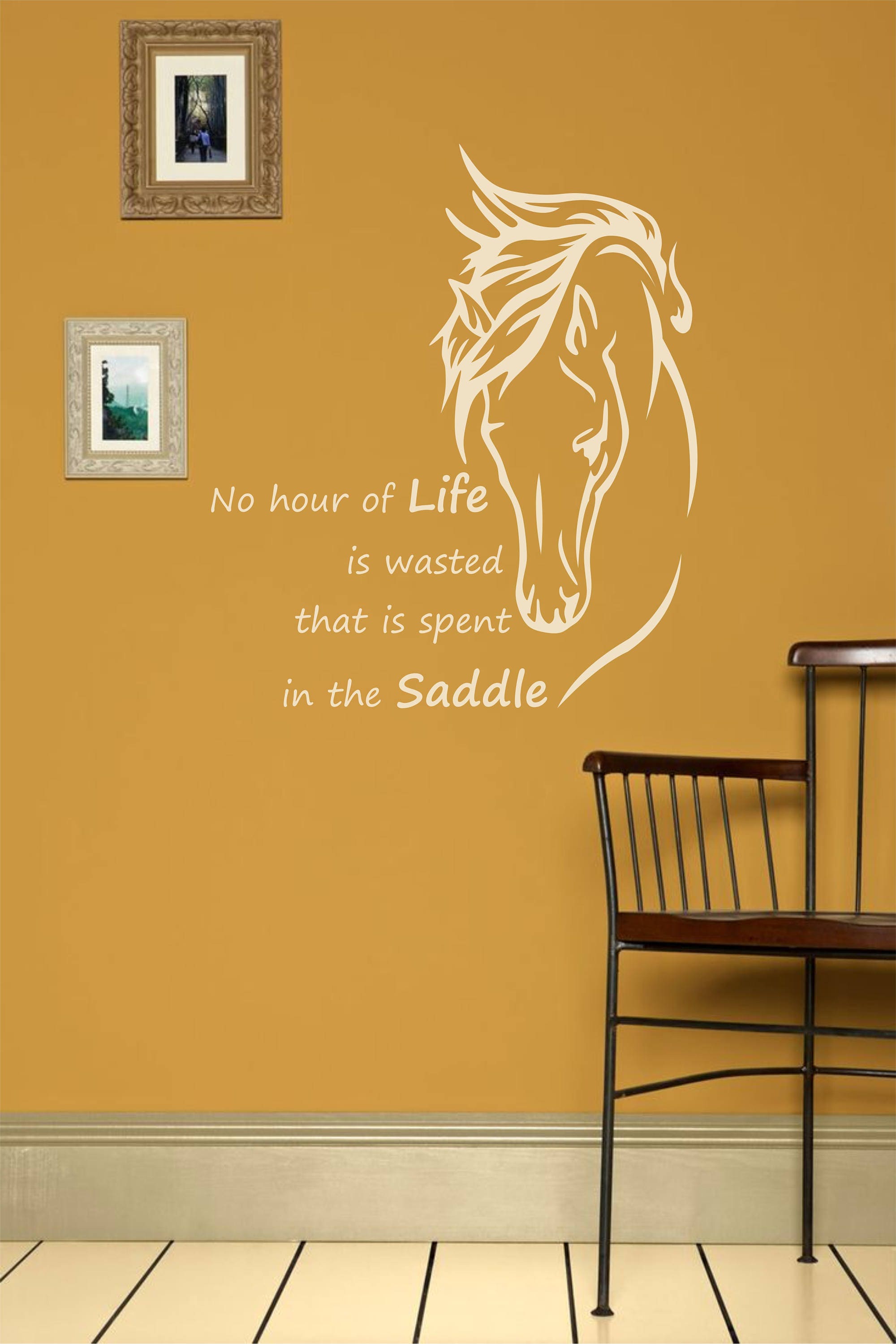Horse Wall Decal with a Quote from Winston Churchill Horse Etsy