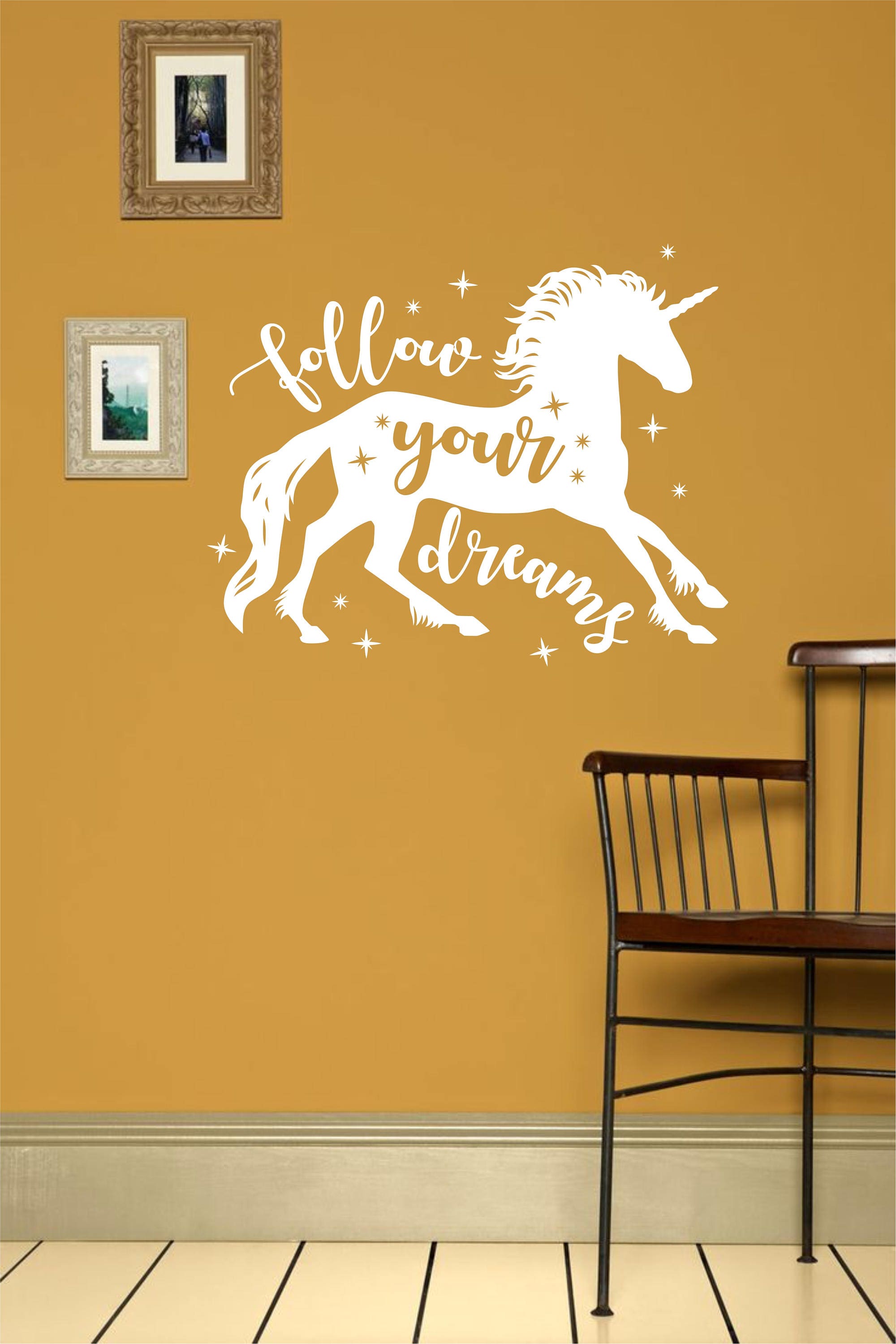 Unicorn wall decal Follow your dreams wall decal Magical Etsy