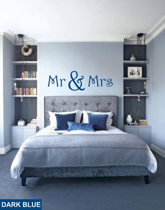 Bedroom Wall Decal Mr And Mrs Letters Wall Decor For Couple Bedroom Master Bedroom Decal Idea Husbands Wall Decal Bedroom Sticker Idea