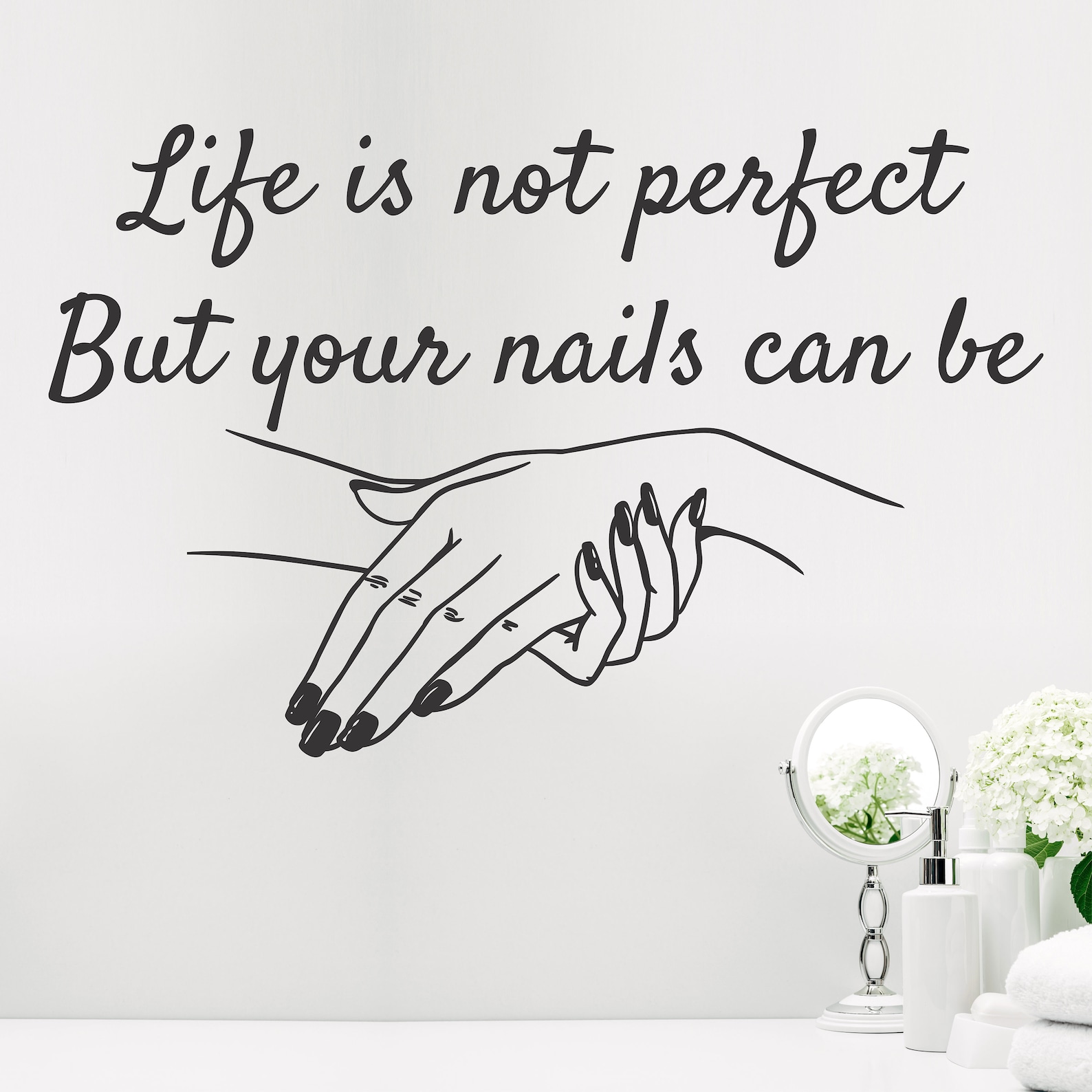 Nail Beauty Salon Wall Decal Inspirational Quote Wall Etsy
