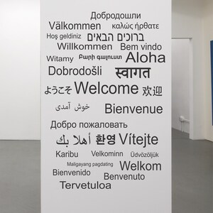 Welcome in Different Languages Wall Decal by Wallency Various Sizes Inspiring Removable Vinyl Sticker image 3