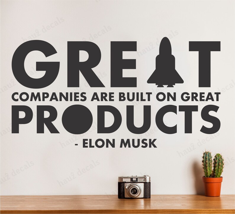 Great Companies Are Built on Great Products Inspirational Wall Etsy