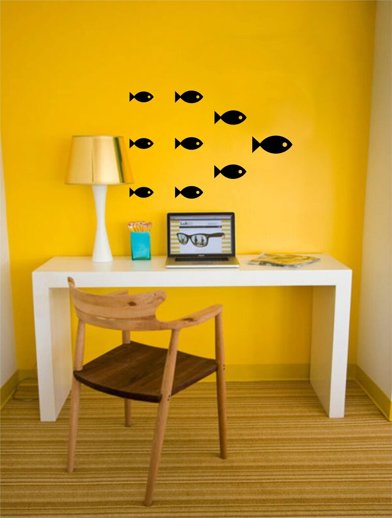 School of Fish Wall Decals for Nursery Children Kids Rooms Etsy