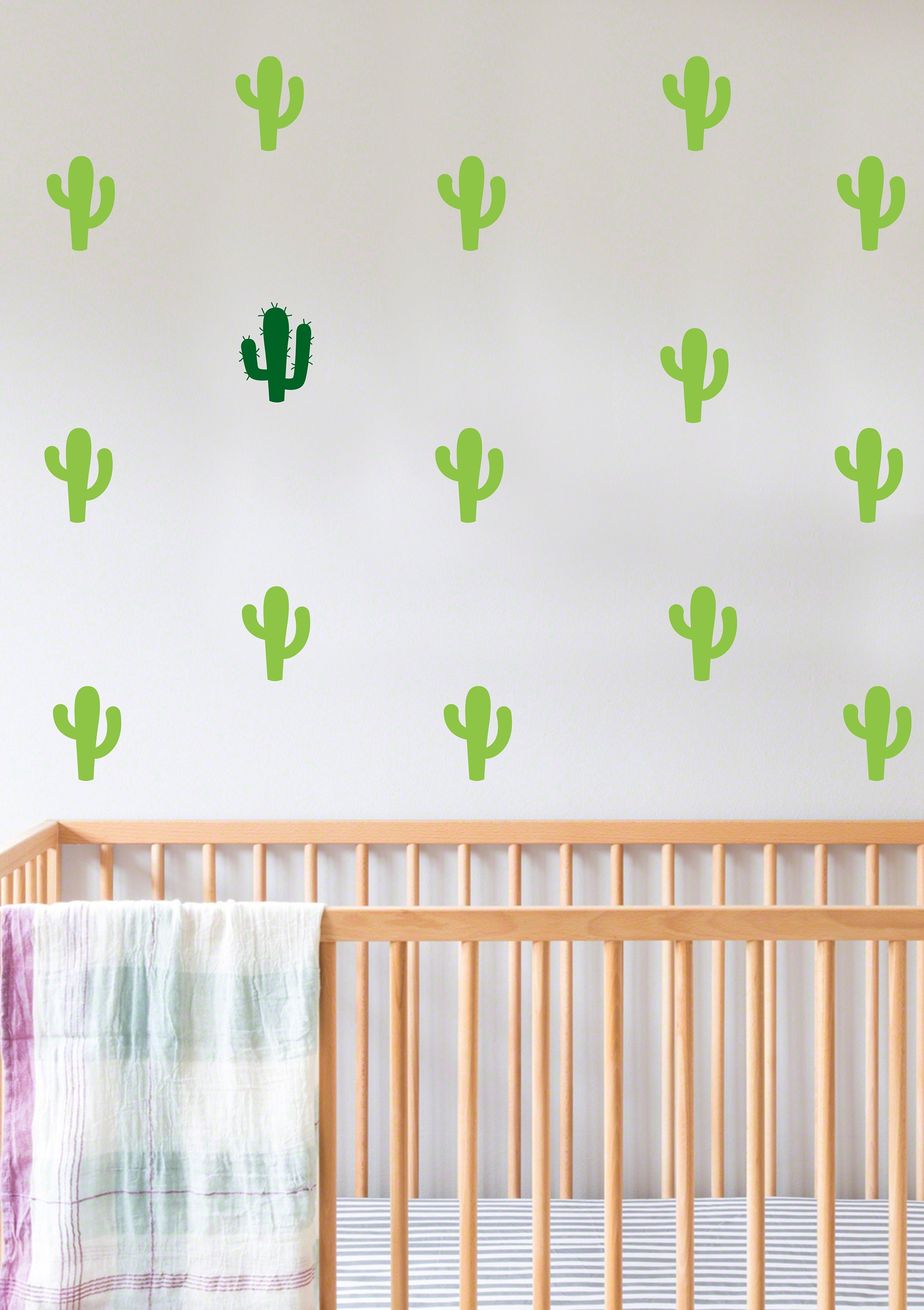 Cactus wall stickers for your nursery bedroom kids room Etsy