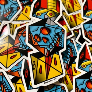 Roll for Damage Sticker - Vinyl Sticker - Tattoo Flash