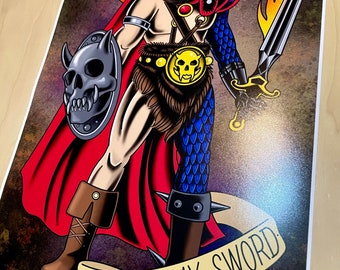 Warduke - D&D/DND - Tattoo Flash Sheet - Art Print