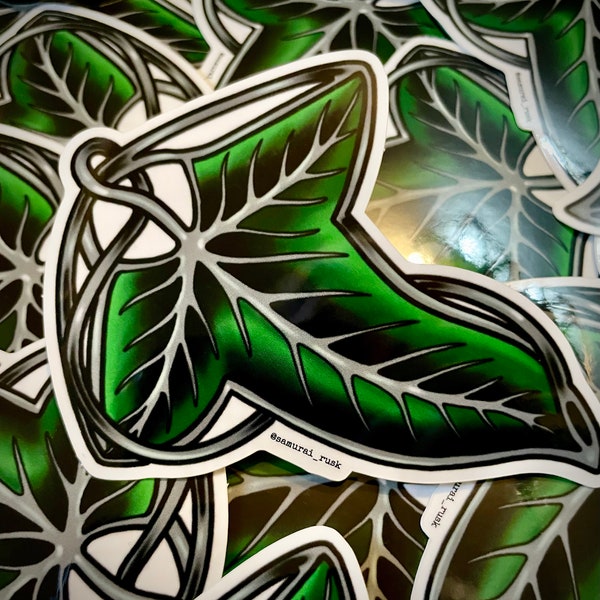 Leaf of Lorien Sticker - Vinyl Sticker - Tattoo Flash