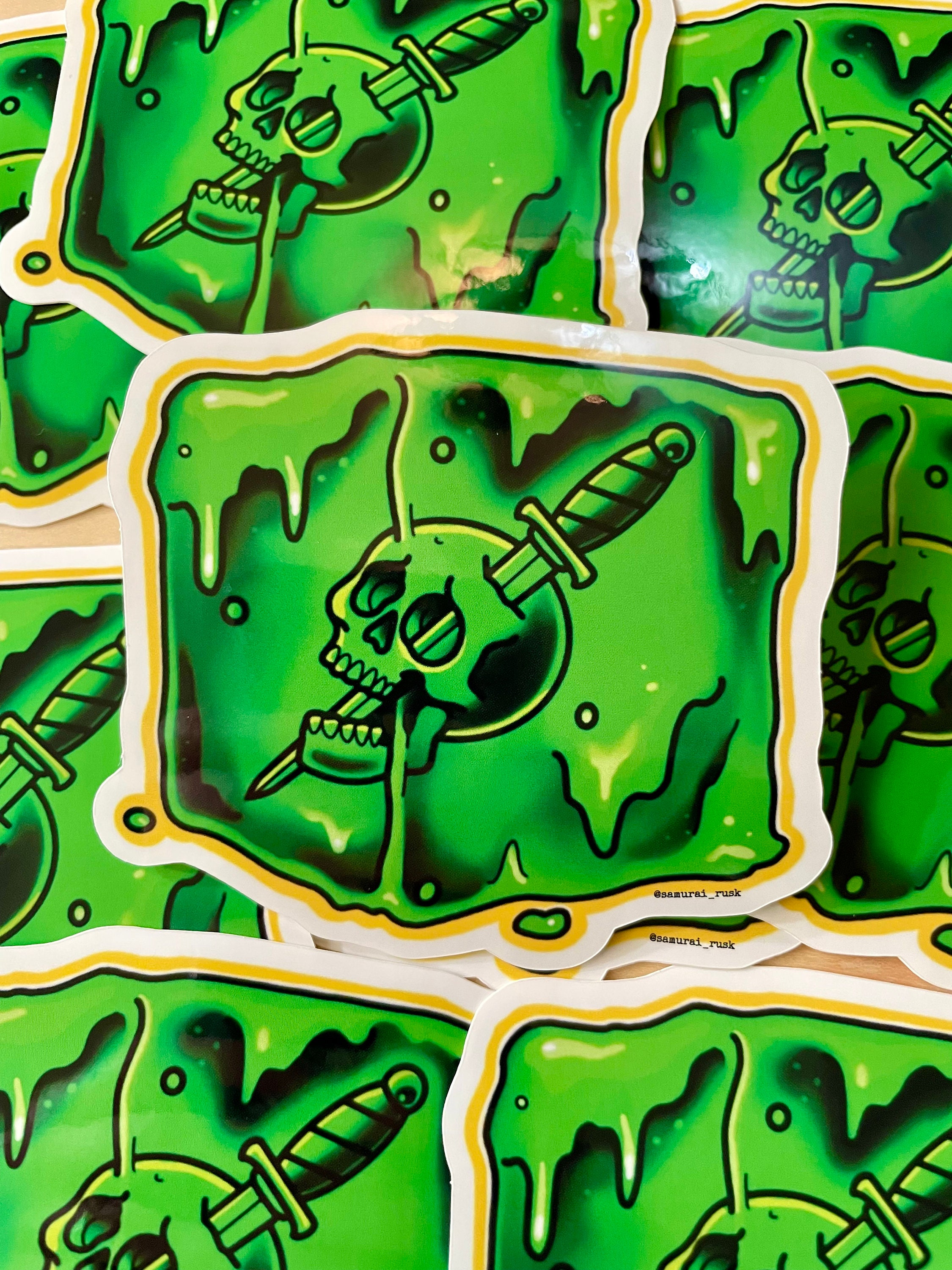 Gelatinous Cube Sticker Vinyl Sticker Tattoo Flash Etsy