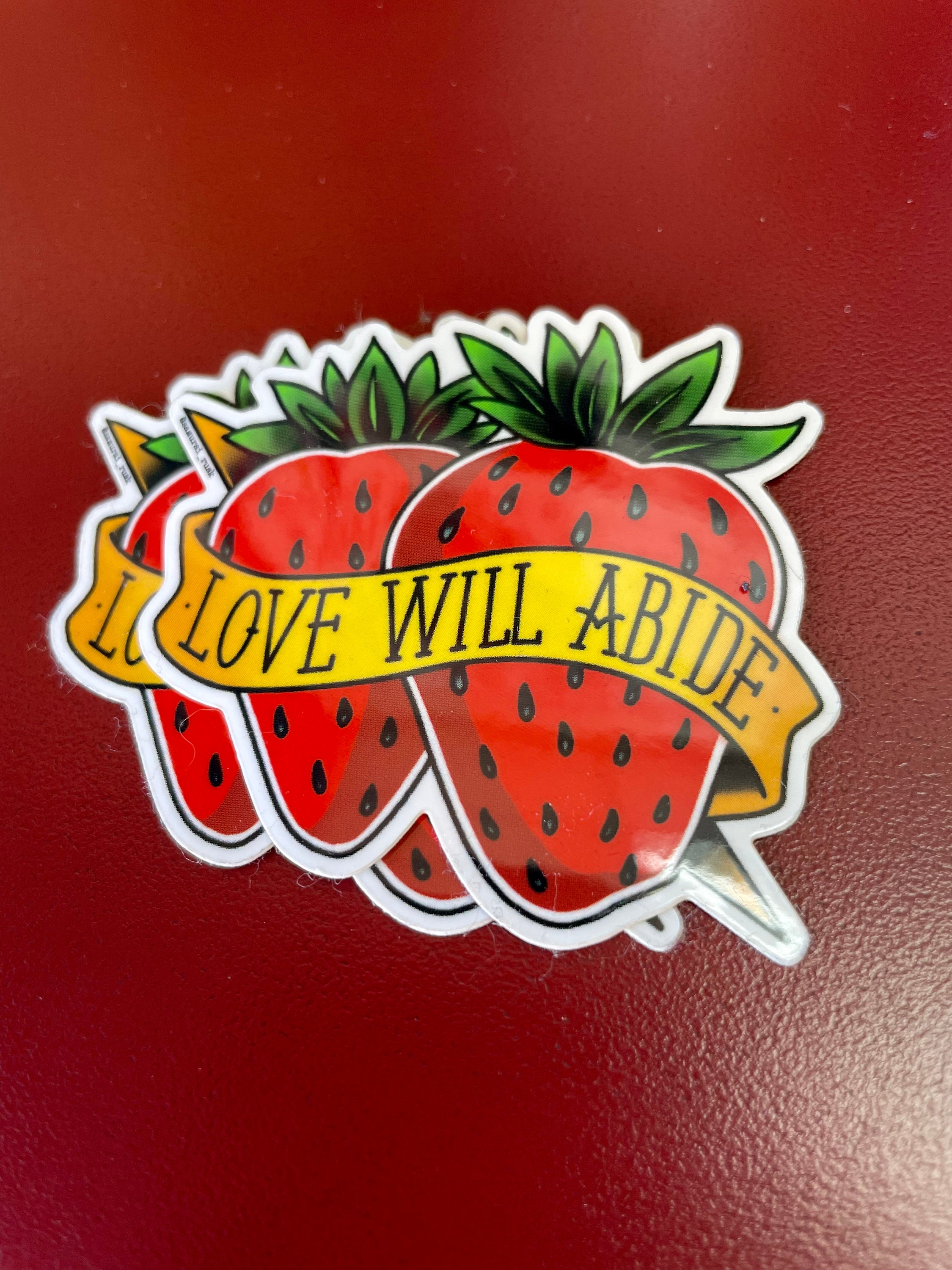 Love Will Abide Sticker Vinyl Sticker Tattoo Flash