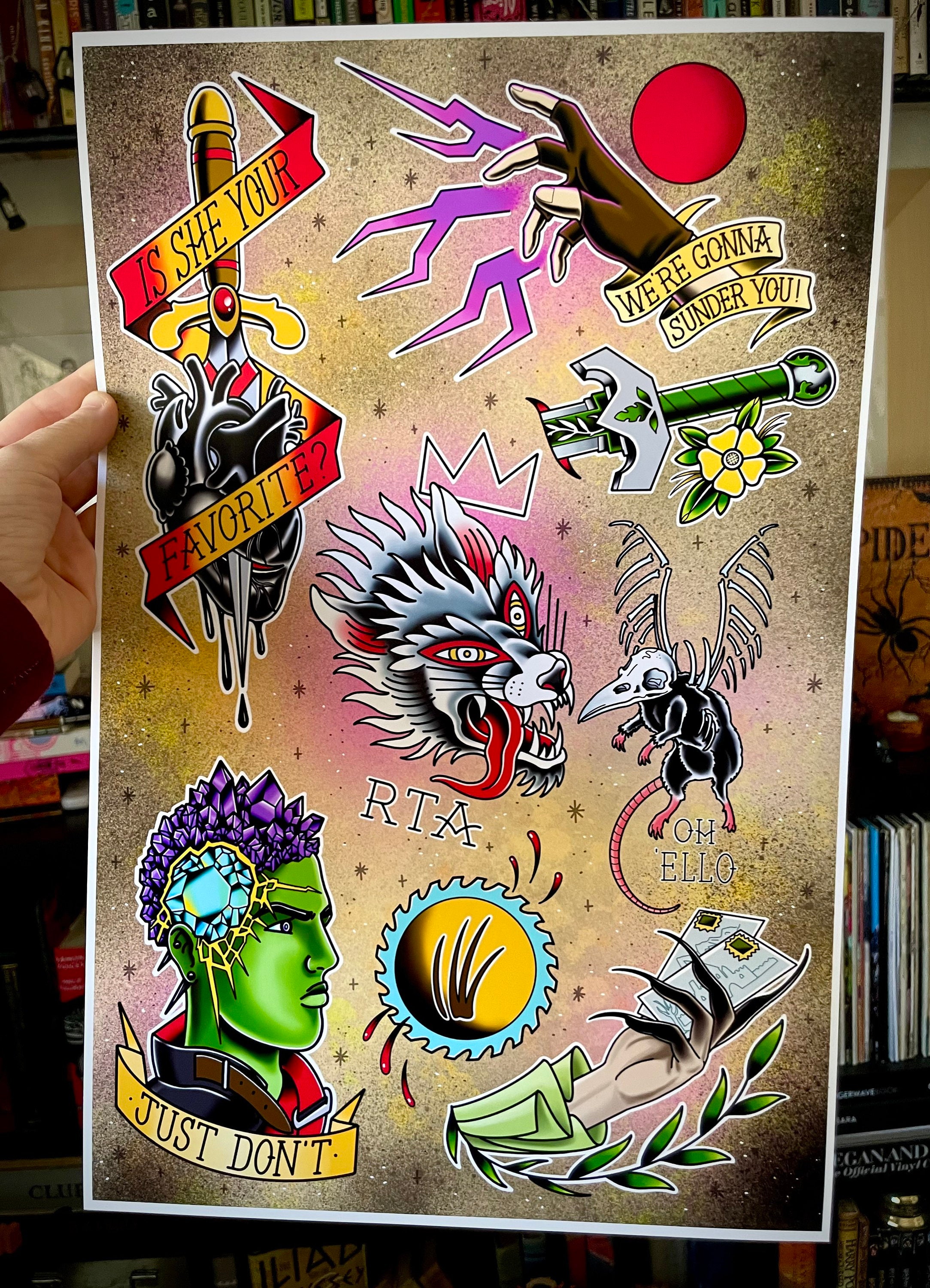 Bells Hells (critical Role) - Tattoo Flash Sheet - Art Print - Etsy