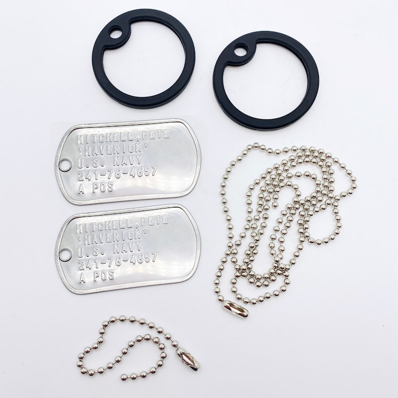 TOP GUN Pete Mitchell Maverick Stainless Steel Army Dog Tags Etsy