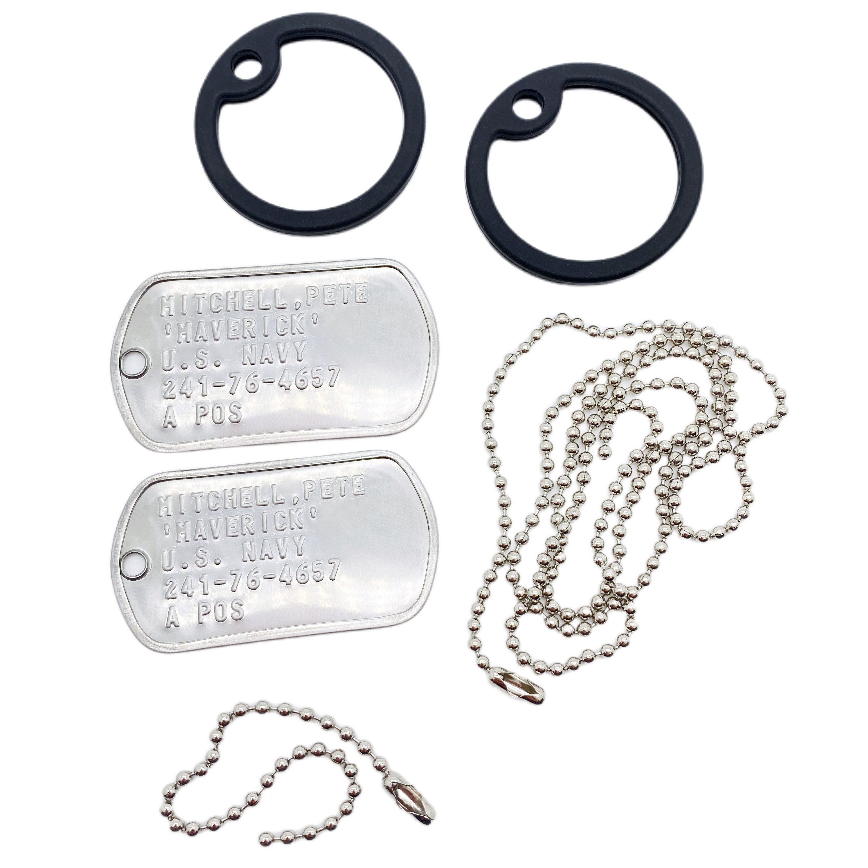 TOP GUN Pete Mitchell Maverick Stainless Steel Army Dog Tags Etsy UK