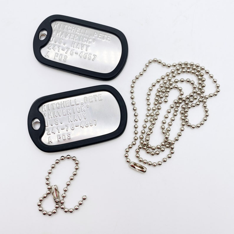 TOP GUN Pete Mitchell Maverick Stainless Steel Army Dog Tags Etsy